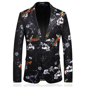 

Abrigo De Vestir Hombre Mens Flowered Blazers Casual Mens Styles Blazers Party Blazers Stage Costumes For Male Singers Deginer