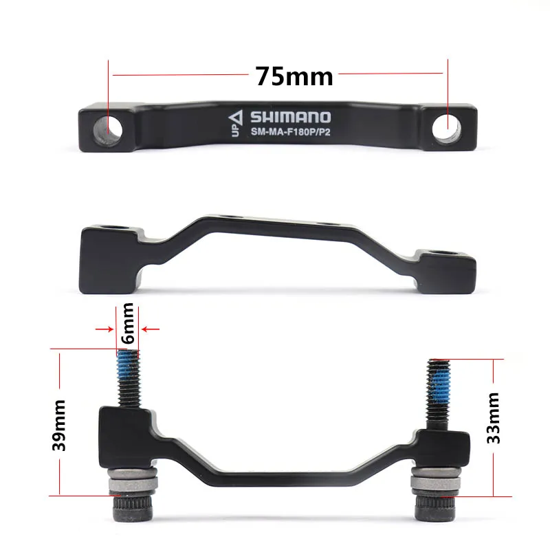 SHIMANO Original Disc Brake Adapter PM A pillar Disc Brake Bracket 180mm 203mm Rotor RT86 RT81 RT56 shimano F180P/P2 F203P/P