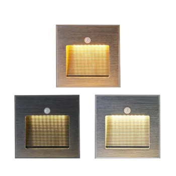 

Aluminum Luxurious Wall Light LED Stair Light Embedded LED Corner Lamp Retro 3W Sconce Decoration Steps Ladder Stairway Corridor