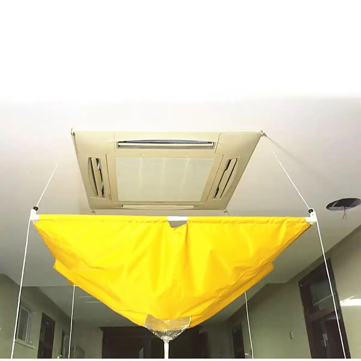 Open PVC Air Conditioner Wash Cleaning Cover Ceiling Wall Mounted Air