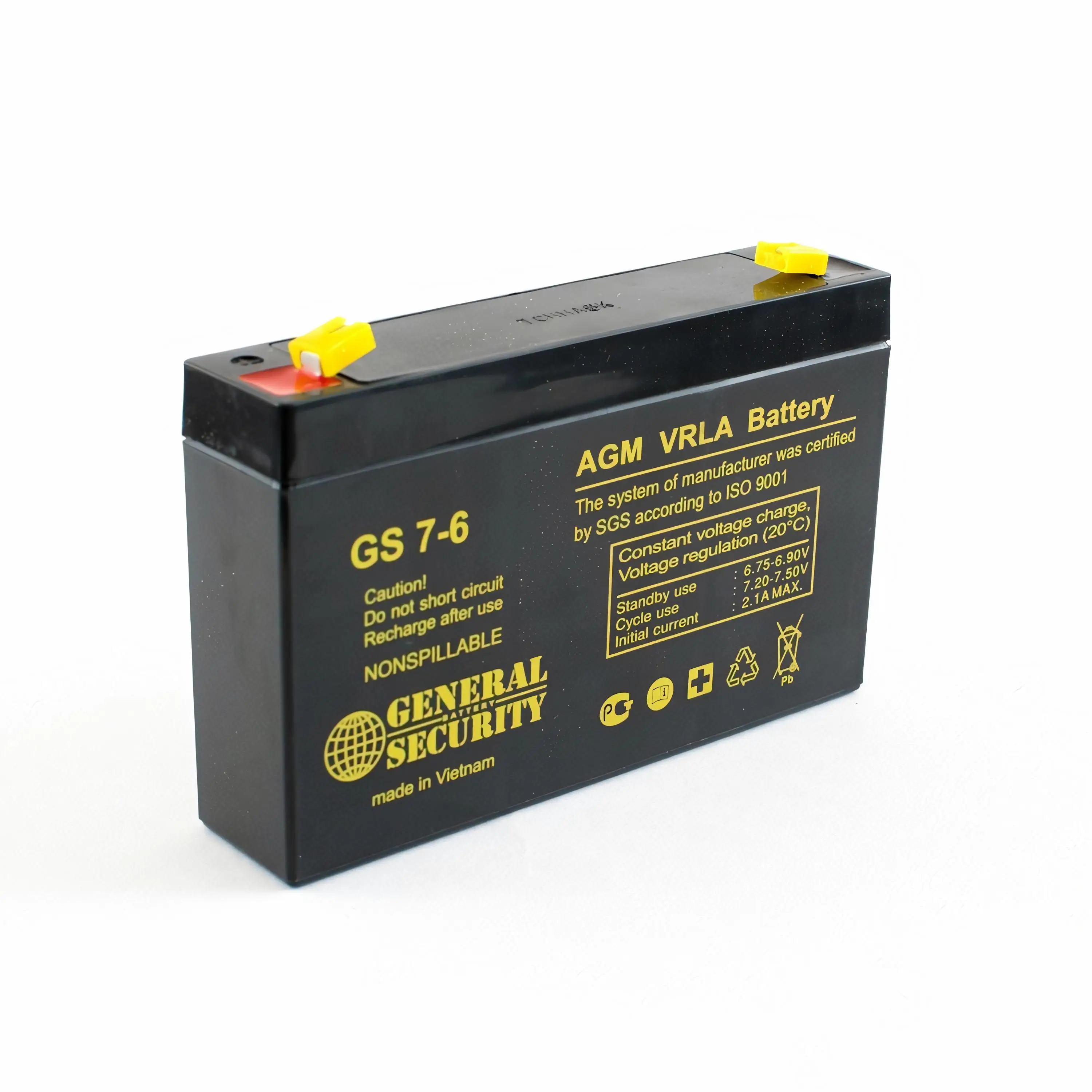 Аккумулятор General Security GS 6 вольт 7 Ач свинцово-кислотный для детской машинки |