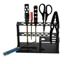 

Screwdriver Holder Aluminum Alloy 2-tier Model Vehicle Shelf DIY Crafting Maintenance Storage Rack Home Supplies