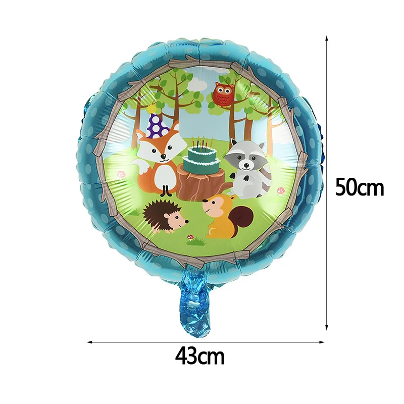 5/7pcs Animal Balloon Set Safari Forest Zoo Theme Party Decoration Foil Latex Ballons Jungle Party Supplies Kids Birthday Favors