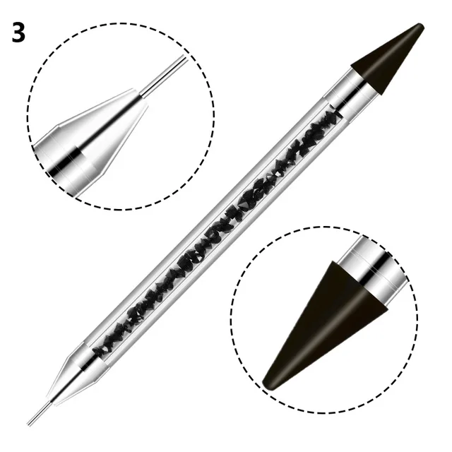 CYSHMILY новые раскрашивающиеся ручки, гвоздики со стразами, восковые карандаши, хрустальные бусины, деревянная ручка, инструмент для дизайна ногтей - Цвет: 3