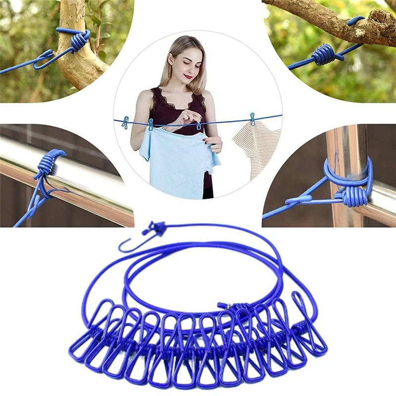 180cm Elastic Outdoor Clothesline Pants Laundry Drying Hanger