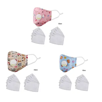 

1 Set Reusable Mouth Mask with 10Pcs Filters Cotton PM2.5 Adjustable Respirator 35EF