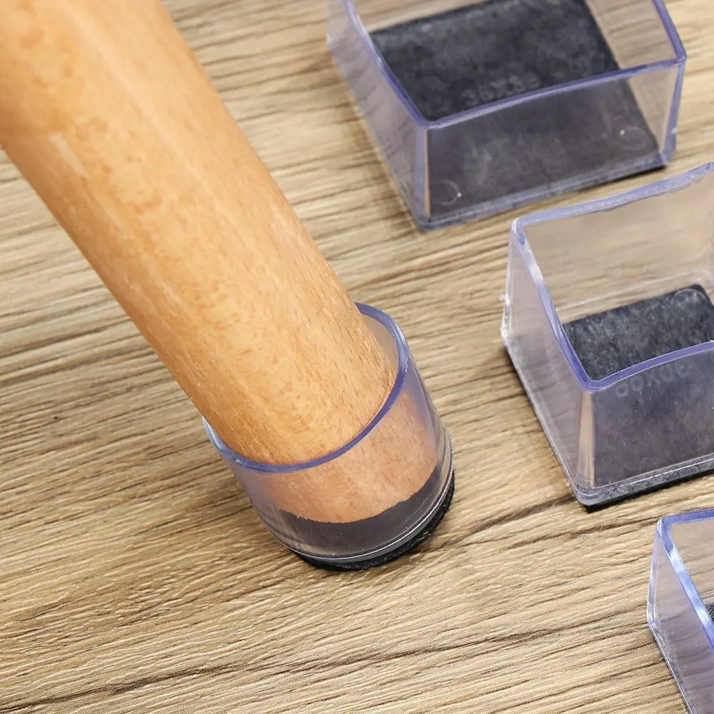 Description Picture 6 of item4Pcs/set New Transparent PVC Table Leg Caps Furniture Foot Cover Non-slip Floor Protector Pads Protective Case