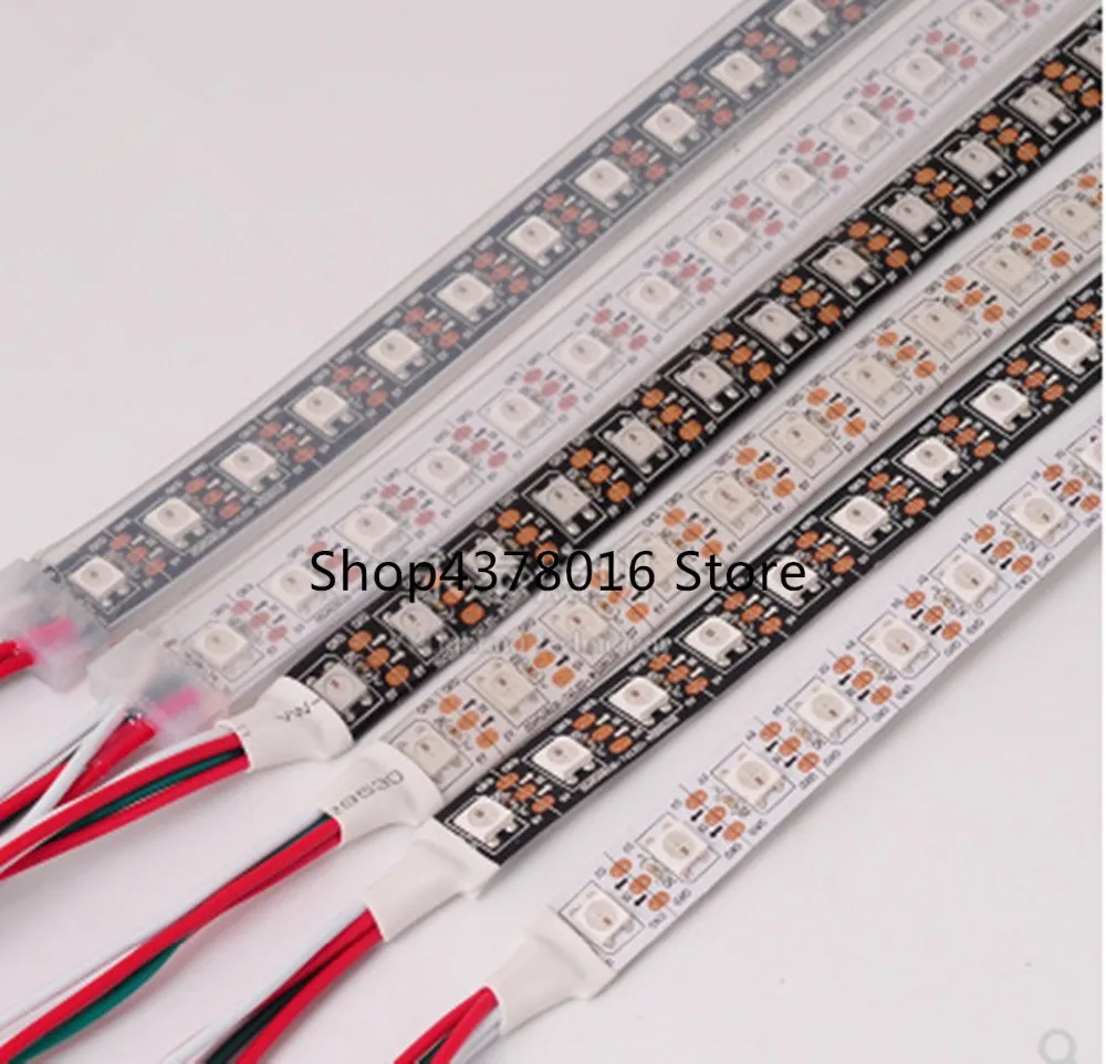 

WS2812B 5050 RGB LED Strip 5M 150 300 Leds 144 30LED/M Individual Addressable 5V