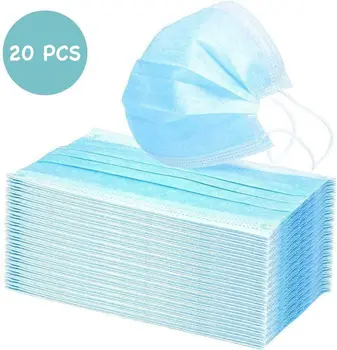 

50PCS Masks Disposable Protective Mask 3 Layers Facial Protective Cover Masks