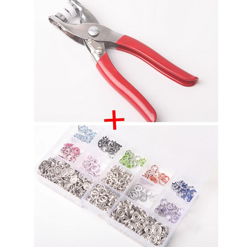 

Five-Prong Seam-Free Color Buttons Invisible Mother-Proof Anti-Light Four-In-One Clothes Snap Button + Installation Tool 19720
