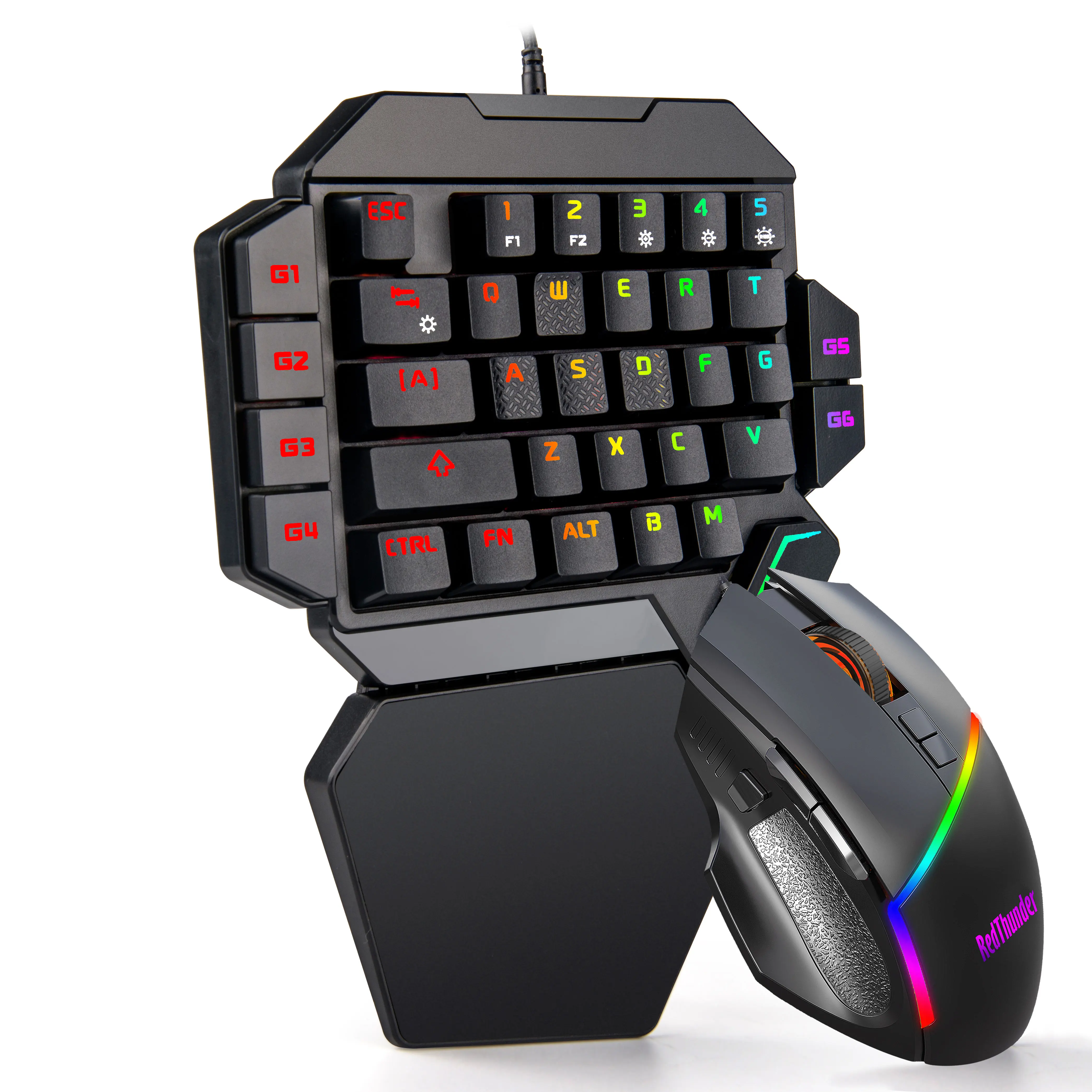 keyboard desktop RedThunder One-Handed Mechanical Gaming Keyboard RGB Backlit Portable Mini Gaming Keypad Game Controller for PC PS4 Xbox Gamer portable computer keyboard Keyboards