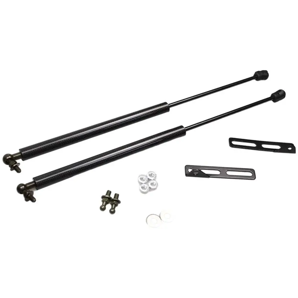 black carbon fiber Для Kia Sportage QL KX5- 2 шт. авто передний капот модифицирует газовые стойки из углеродного волокна поддержка подъема амортизатор - Цвет: black carbon fiber