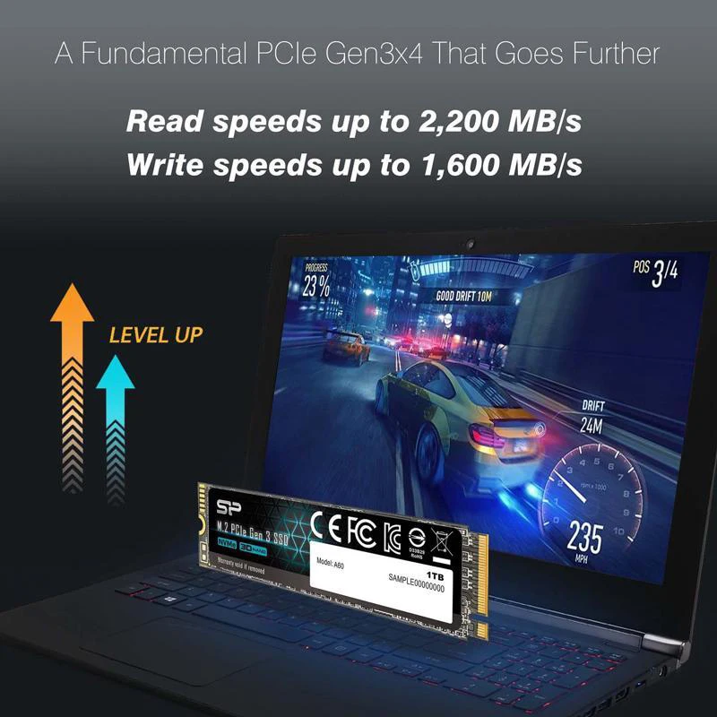 Silicon Power A60 m2 NVME SSD 256 ГБ 512 1 ТБ M.2 2280 PCIE nvme Внутренние твердотельные накопители