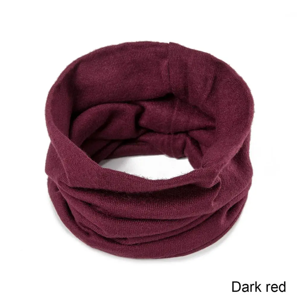 dark red REAKIDS, детские зимние шапочки, шапка для детей, теплые шапки и кепки для мальчиков и девочек, Зимняя Вязаная хлопковая детская шапка, шапочки с запахом - Цвет: dark red