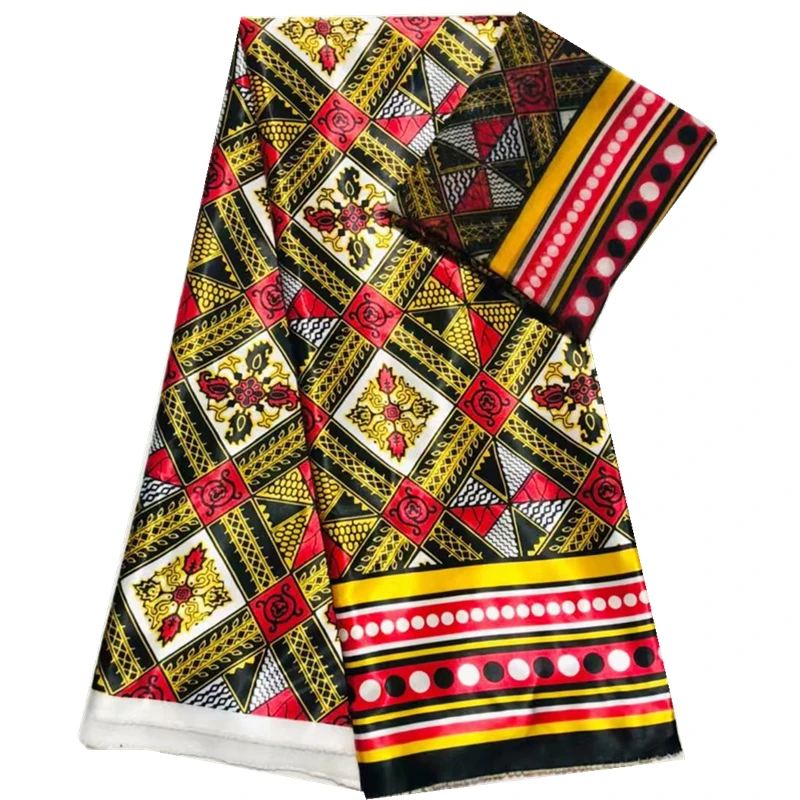 Лидер продаж атласная шелковая ткань Африканская Анкара ткань принты Gahna стиль Африканский Воск дизайн
