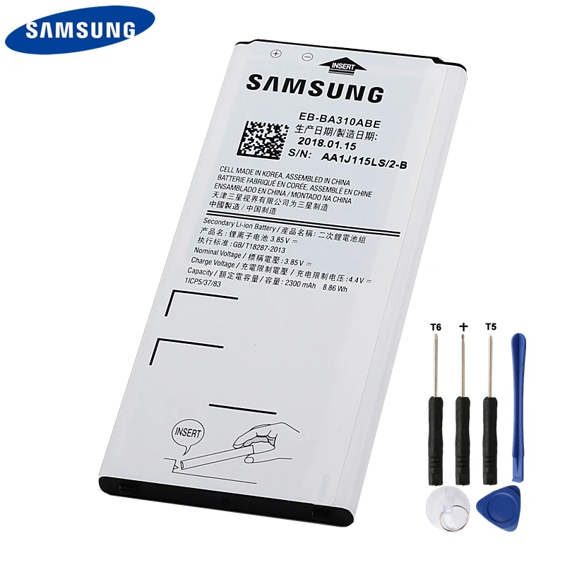 Сменный аккумулятор для телефона EB-BA310ABE для samsung GALAXY A3 Edition A310 A5310A EB-BA310ABA аккумулятор 2300 мАч
