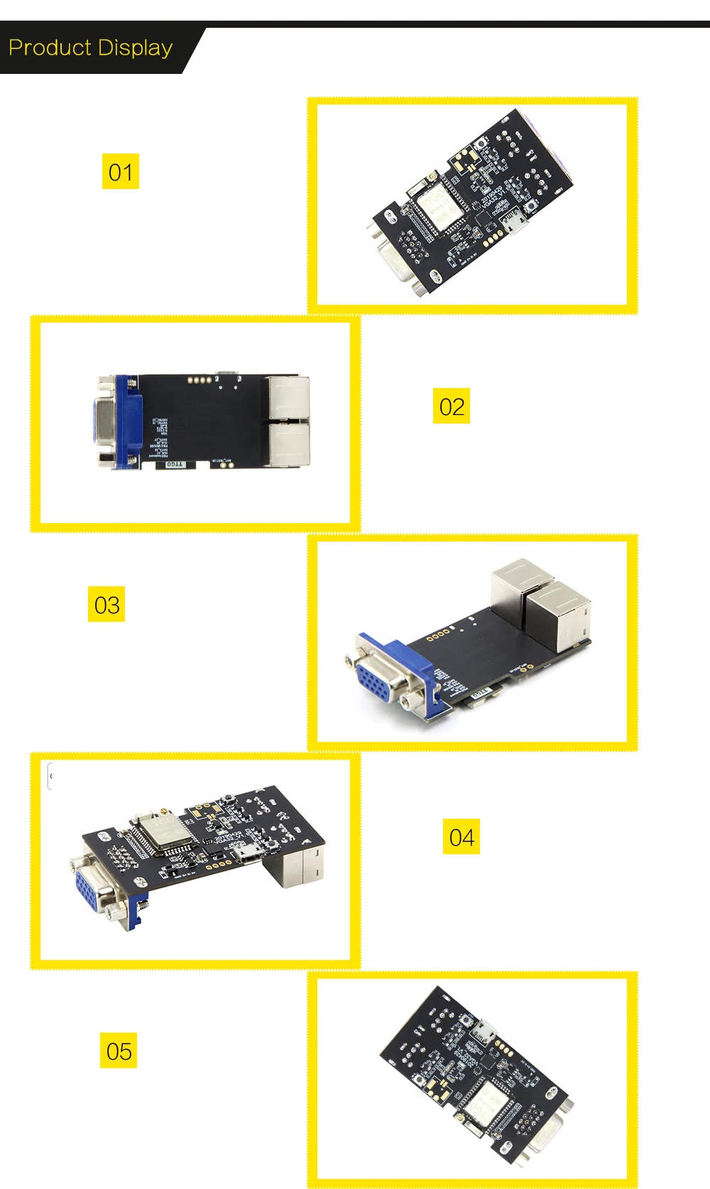 joystick e teclado, motor terminal vt para esp32