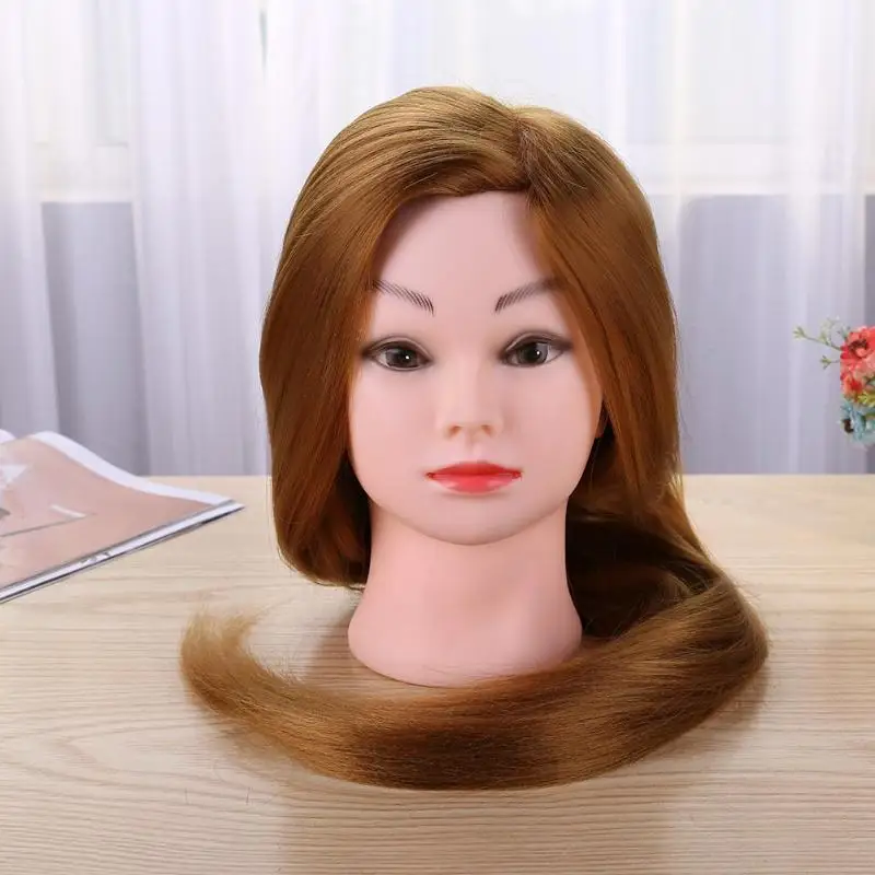 Парикмахерская учебная голова настоящие человеческие волосы куклы парикмахеры манекен голова косметологический манекен