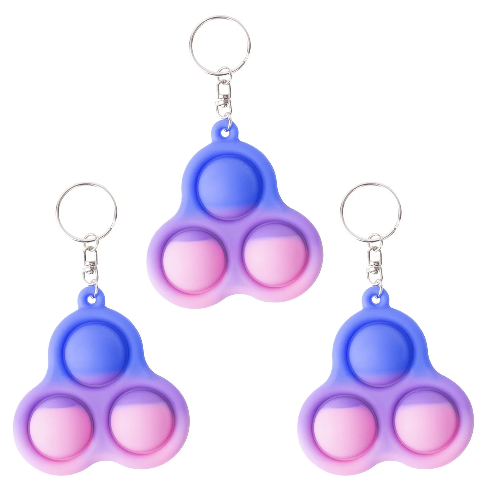 Liquidación Montessori Figet-Llavero sencillo antiestrés, juguete antiestrés para aliviar el autismo, antiestrés, juguetes con colores de arcoíris NRwoeX5xglG