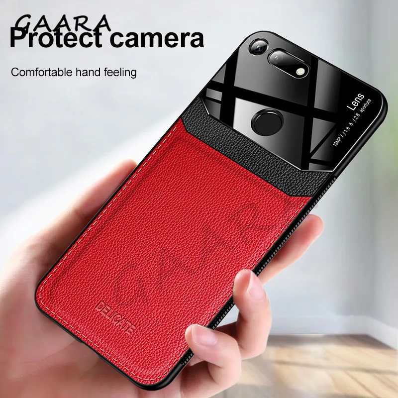 

Leather Mirror Silicone Case Mate 20X P Smart Plus Eye Protection etui For Huawei P10 P20 P30 Mate 8 9 10 20 30 Plus Lite Pro