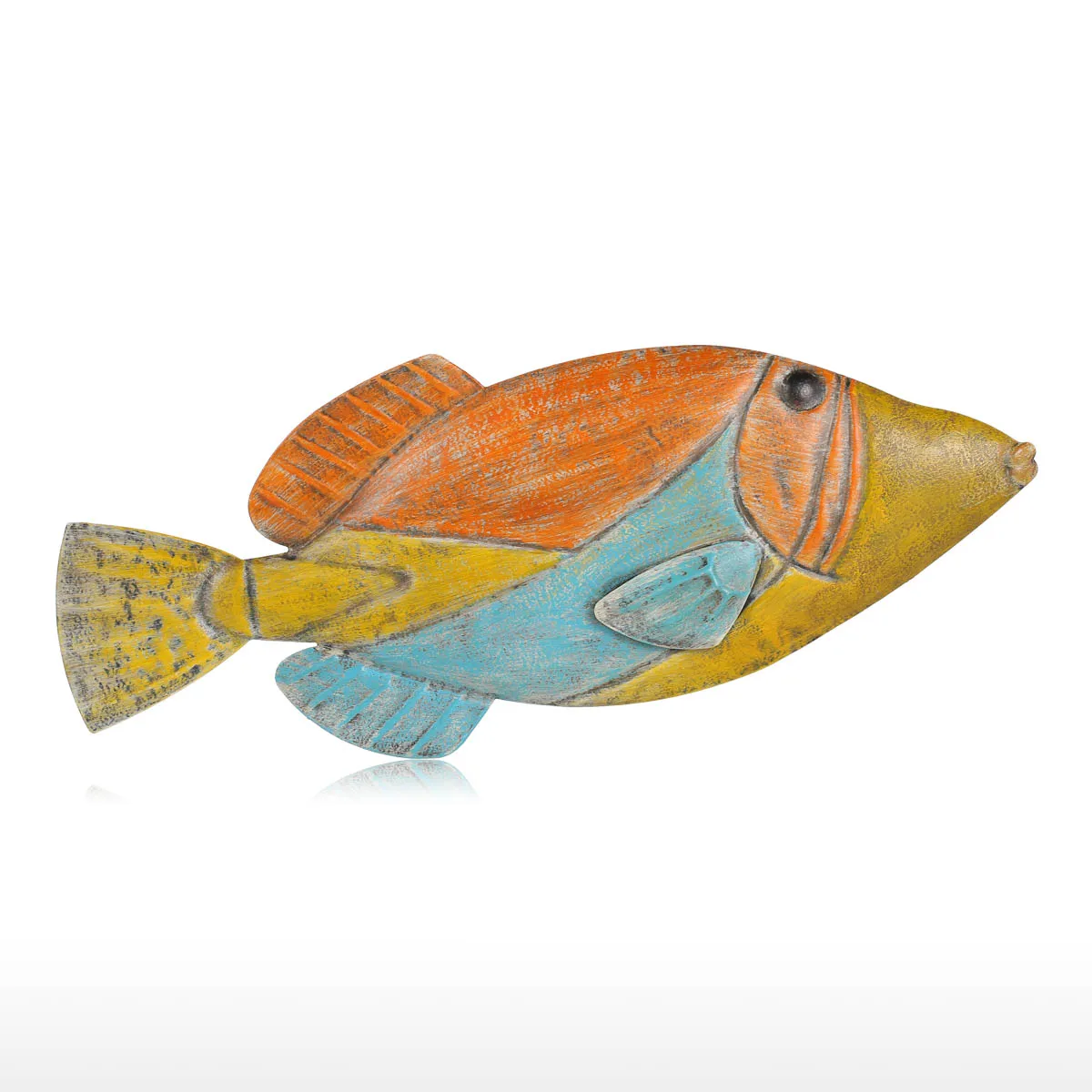 TOOARTS Fish Wall Hanging 1 Iron Wall Decor Creative Ornament Craft Wall Setting Wall Hanging Marine Life