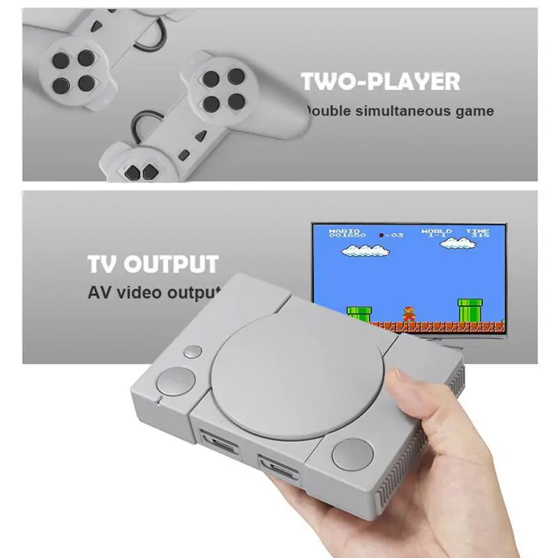 Классическая игровая консоль 8-bit для PS1 Mini Home 620 экшн-игра Enthusiast развлекательная система двойная Боевая игровая консоль d25