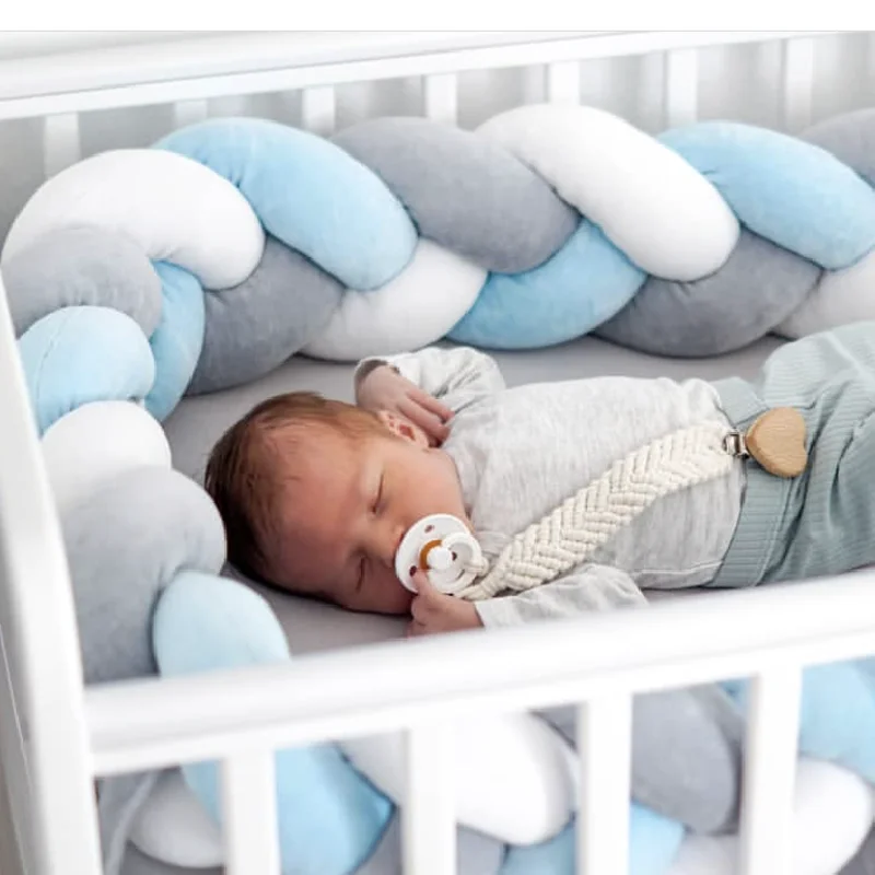 

1M/2M/3M/4M Baby Knot Bumper in the Bed Newborn Pillow Cushion Cot Bumper Crib Bumper Tour De Lit Bebe Tresse