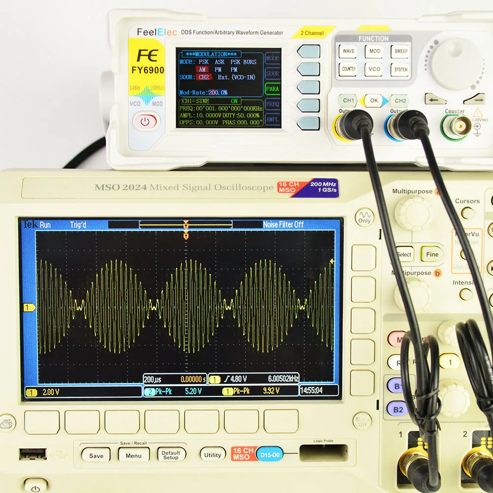 2 Channel DDS Arbitrary Waveform Pulse Signal Generator Frequency