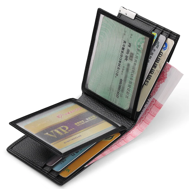 Genuine Leather Men Short Wallet Card Holder Small Thin Purse High Quality Luxury Brand Male Business Leisure Wallet Design 2021 3