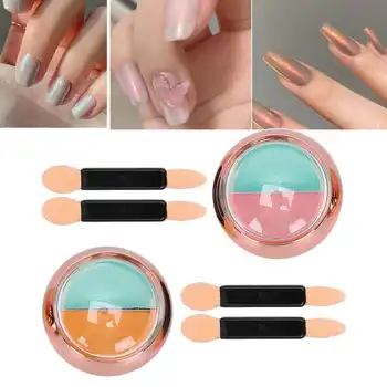 

2pcs Dual Color Mirror Nail Powder Nail Art Glitter Pigment Powder Manicure Tools Nail Art Accessories