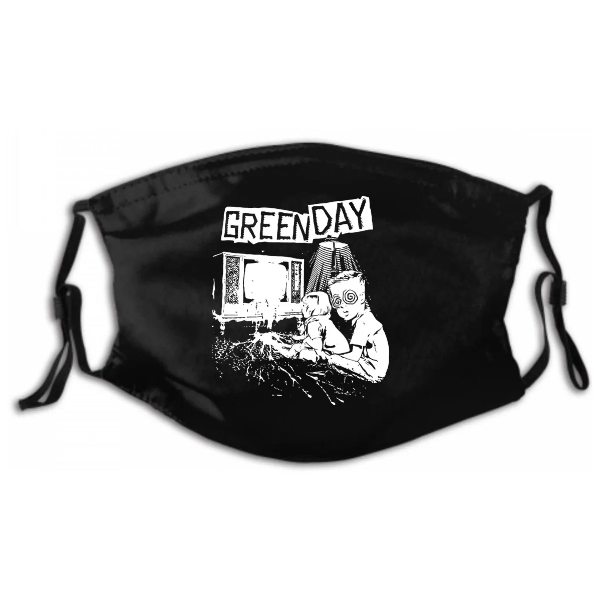 

Green Day New Men Pop Punk Rock Warning Washable Reusable Mask with PM2.5 Filters 5 Layers Mask Dookie Kerplunk Insomniac Nimrod