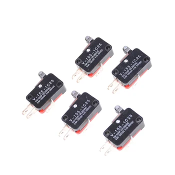 

New Micro Short Hinge Roller Lever Control Limit Switch SPDT V-155-1C25 5Pcs