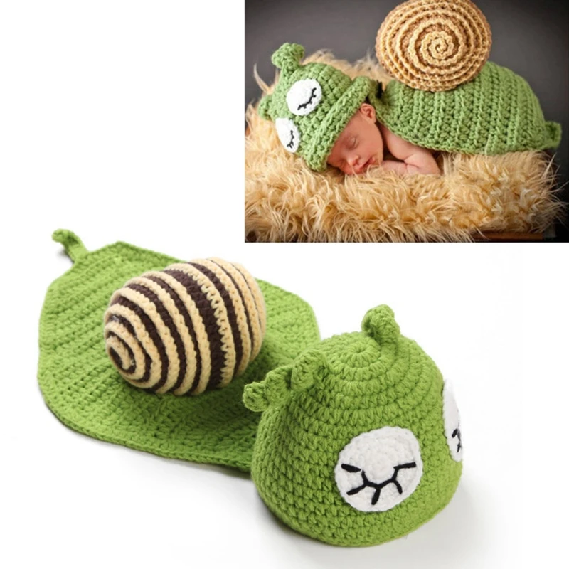

Baby Snail Photography Prop Newborn Girls Boys Birthday Party Knit Costume Kit