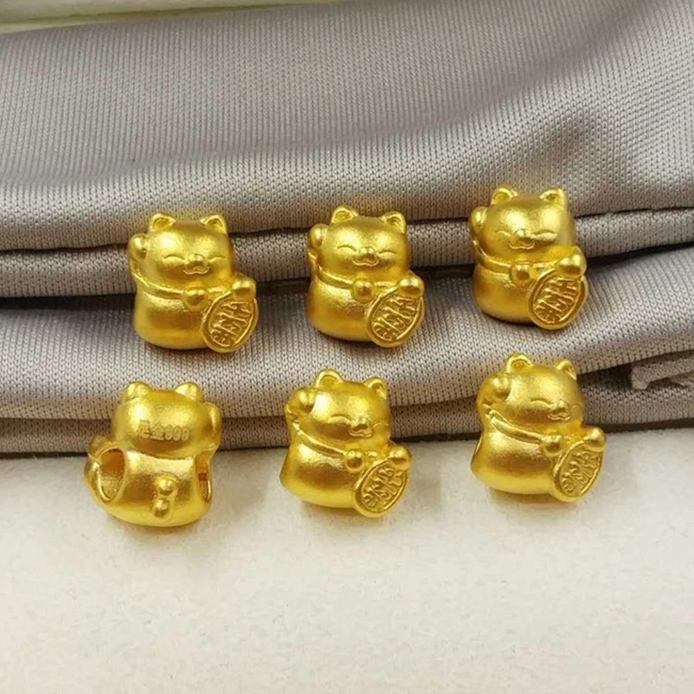 1pcs-pure-999-24k-yellow-gold-bead-men-women-diy-lucky-3d-lucky-fortune-cat-pendant-within-02g