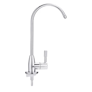 

Chrome Plated Kitchen Water Filter Faucet 1/4 Inch Connect Hose Reverse Osmosis Filters Parts Purifier Direct Drinking Tap