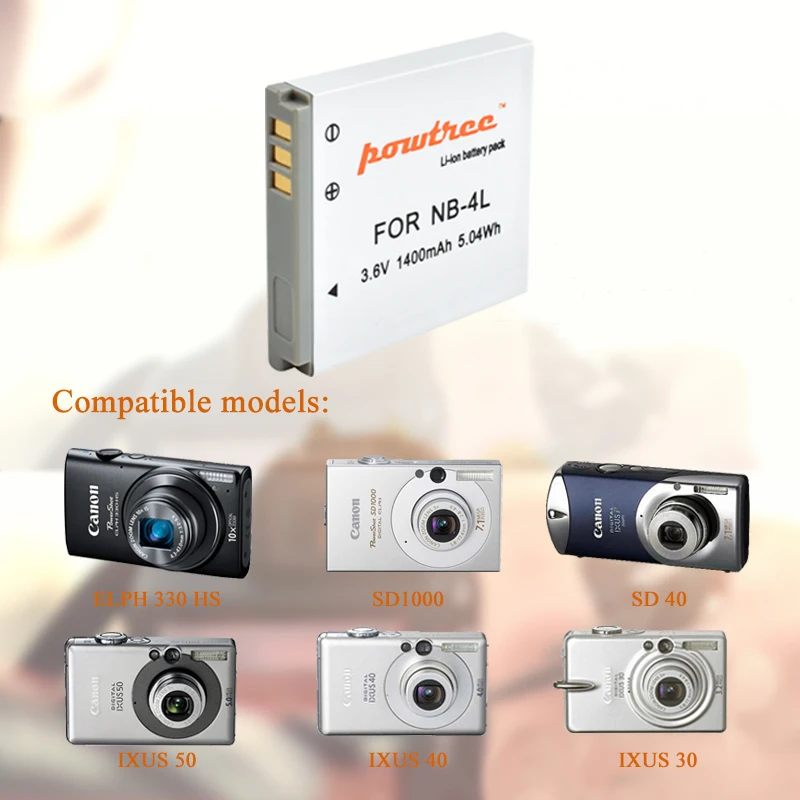 Canon Digital Ixus 50 Battery | Canon Digital Ixus 70 Battery - Nb-4l  1400mah - Aliexpress