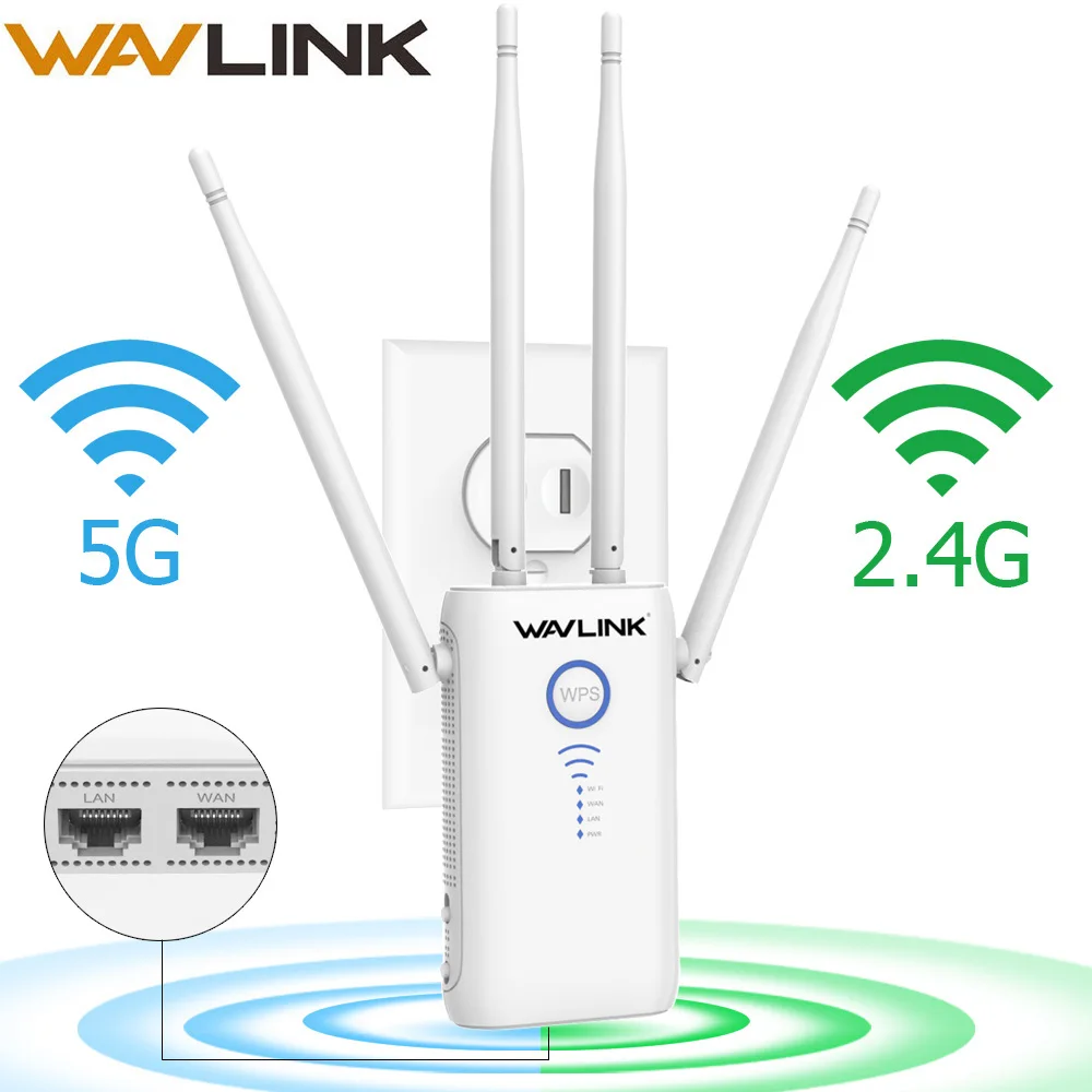 fo sa Wireless-AC 1200M Dual Band WI-FI Router Mini Wireless-AC Repeater 4 External Antennas Support Router/Repeater/Client/AP Mode