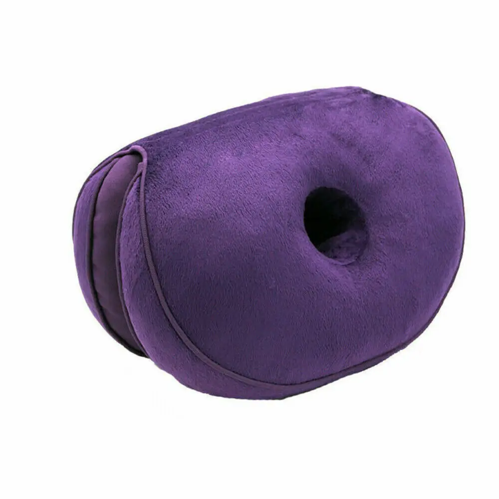 Новая двойная супер мягкая Ортопедическая подушка эластичная удобная Многофункциональная подушка лифтинг бёдер латексная подушка для сиденья - Цвет: Фиолетовый