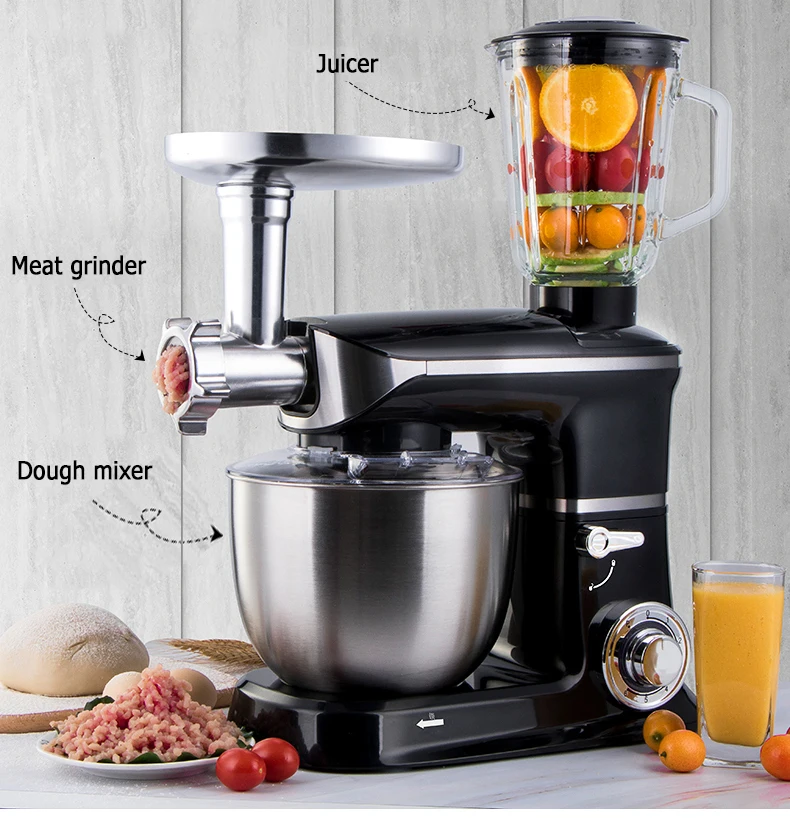 Multifunctional mixer 7L electric mixer with juicer with meat grinder Household blender used in the kitchen