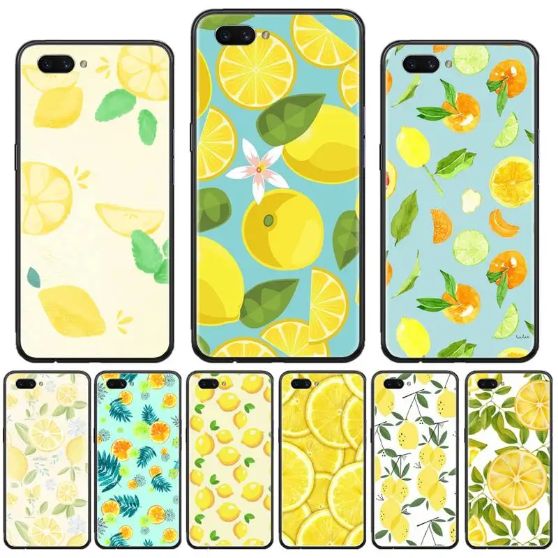 

lemon food fruit summer Phone Case For OPPO R9 R11 R15 R17 RENO Realme S PLUS Normal 2z 3 5 C2 pro coque shell funda hull