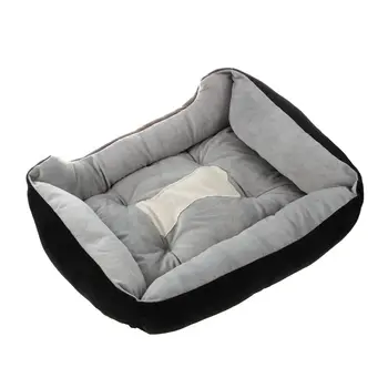 

LBER Extra Large Luxury Washable Pet Dog Puppy Cat Bed Cushion Soft Mat Warmer Basket Color:Black Size:S