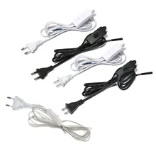 

1.8M 2.4M switch power cord, switch power cord for LED lights with push button switch EU US plug light switch extension cord
