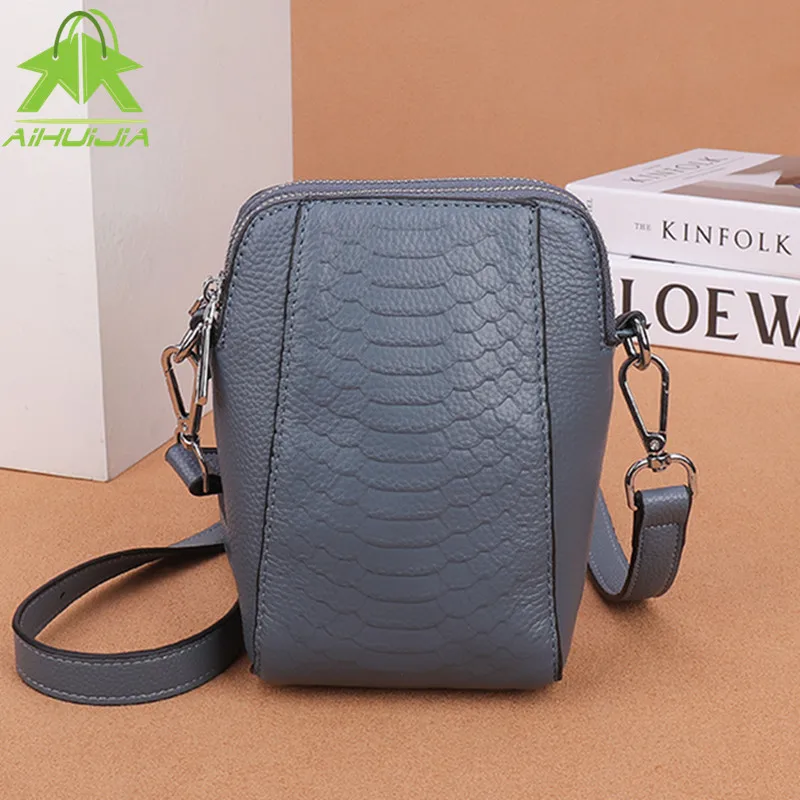 Genuine Leather Crocodile Pattern Women Shoulder Bags Fashion Solid Color Handbag 2021 New High Quality Female Messenger Bag | Багаж и