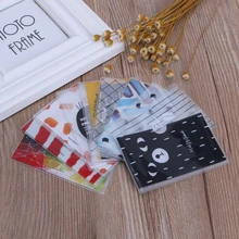 Чехол для кредитных карт с мультипликационным принтом, чехол для удостоверения личности, Kawaii, органайзер из ПВХ, 634B