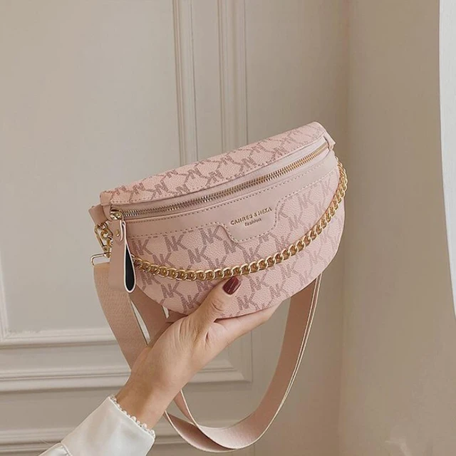 Waist Bags for Women Luxury Designer Brand Handbag Female Shopper Shoulder Purse Belt Banana Wallet Fanny Pack 2022 New Trend pink 3