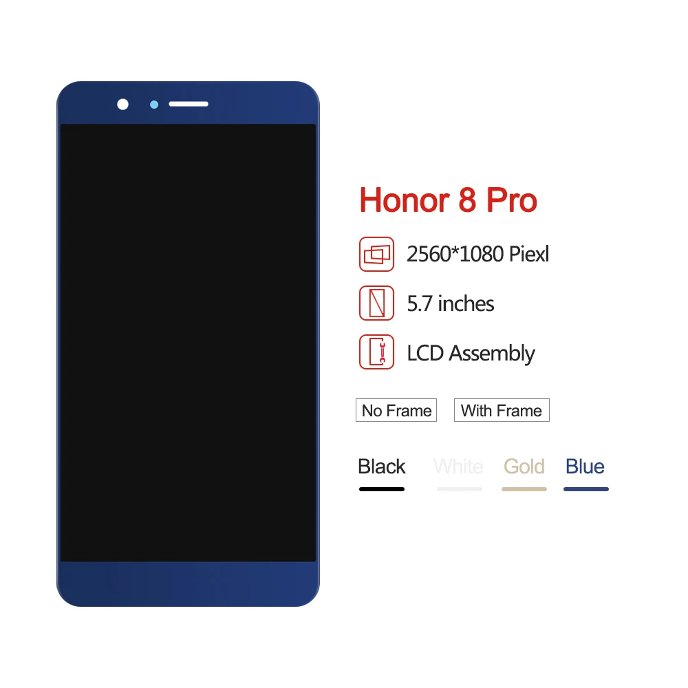 huawei honor 8 pro Дисплей lcd сенсорный экран дигитайзер сборка Замена с рамкой для honor 8 pro DUK L09 AL20 lcd