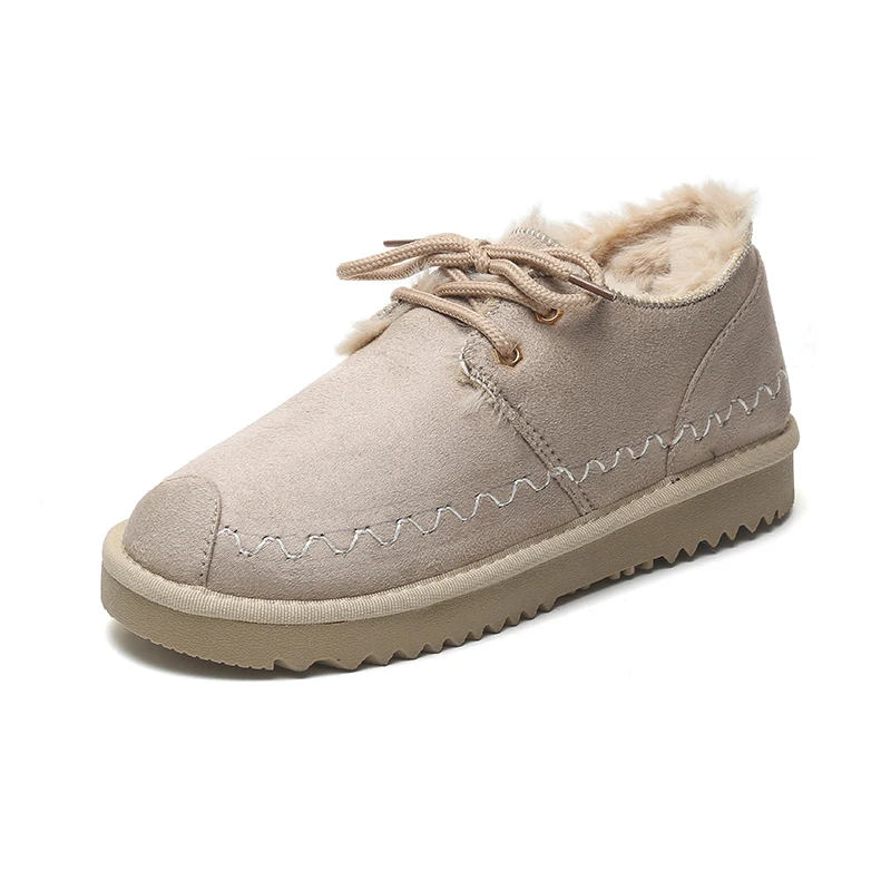 Snow Cotton Boots Female New Winter Net Red Plus Velvet Short Tube One Pedal Thickening Cute Student Bread Shoes | Обувь