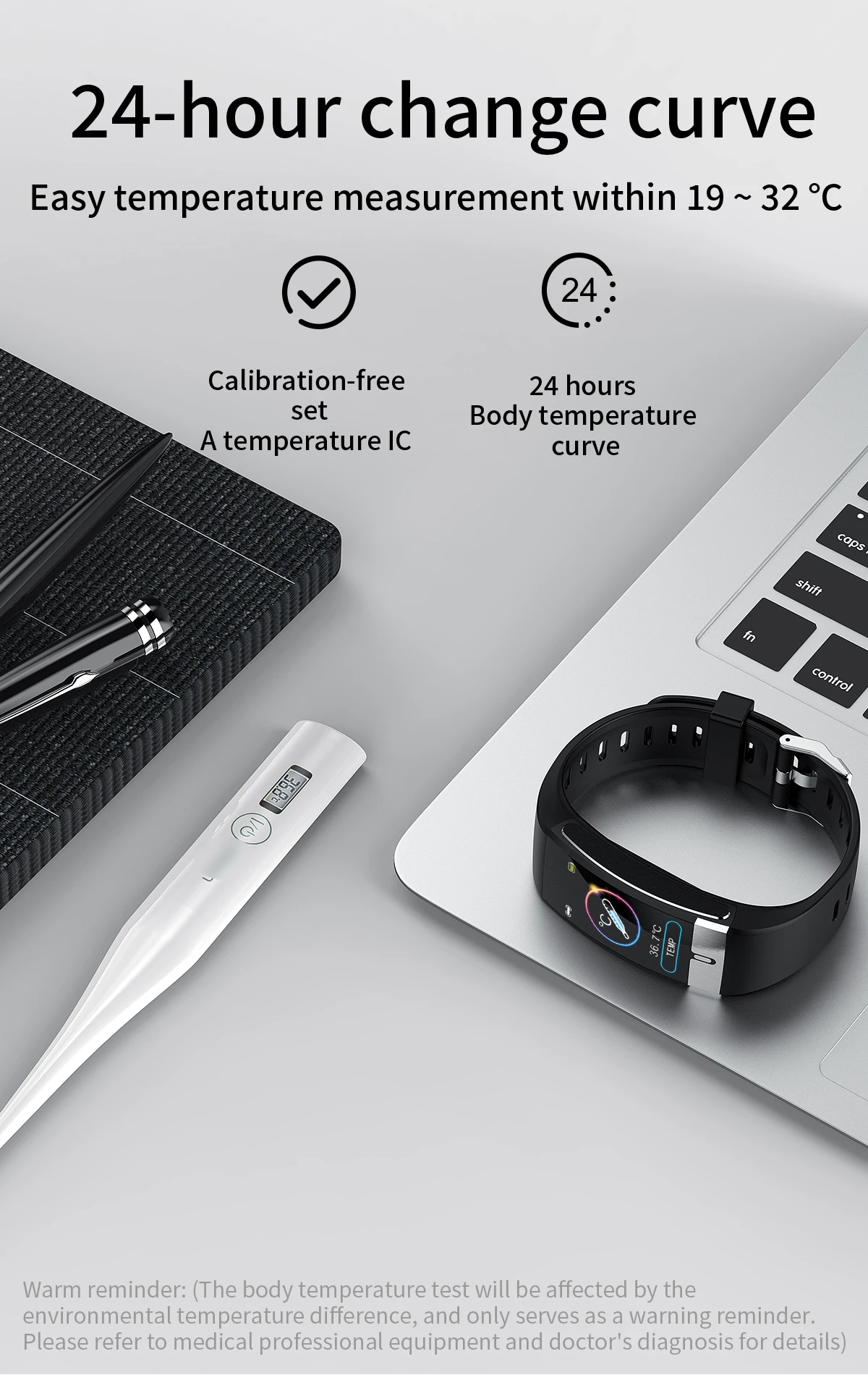 2021 Smart Watch Men E66 Body Temperature ECG PPG Waterproof Sport Bracelet Blood Oxygen Heart Rate Smartwatch For iOS Android