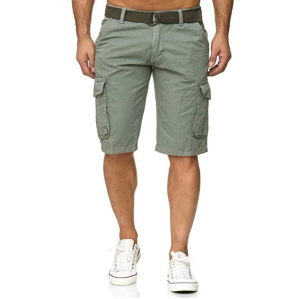 Летние мужские шорты комбинезоны чистый цвет молния средняя талия карманы повседневные шорты Поп Мода