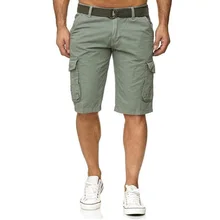 Летние мужские шорты комбинезоны чистый цвет молния средняя талия карманы повседневные шорты Поп Мода